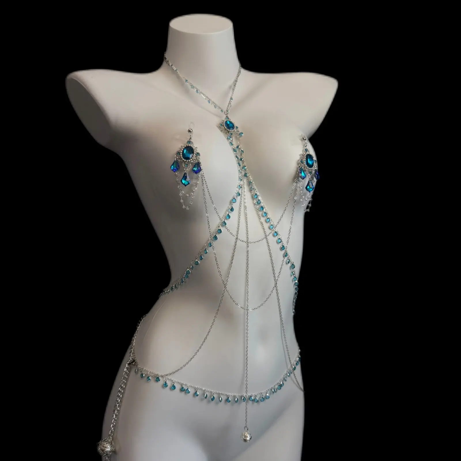 Tassel Minimal Luxury Body Chain Jewelry, Dainty Layered Women Chest Accessory, Adjustable Elegant European Style, Individual Pack For Beach Rave Club Festival Summer Party Outfits