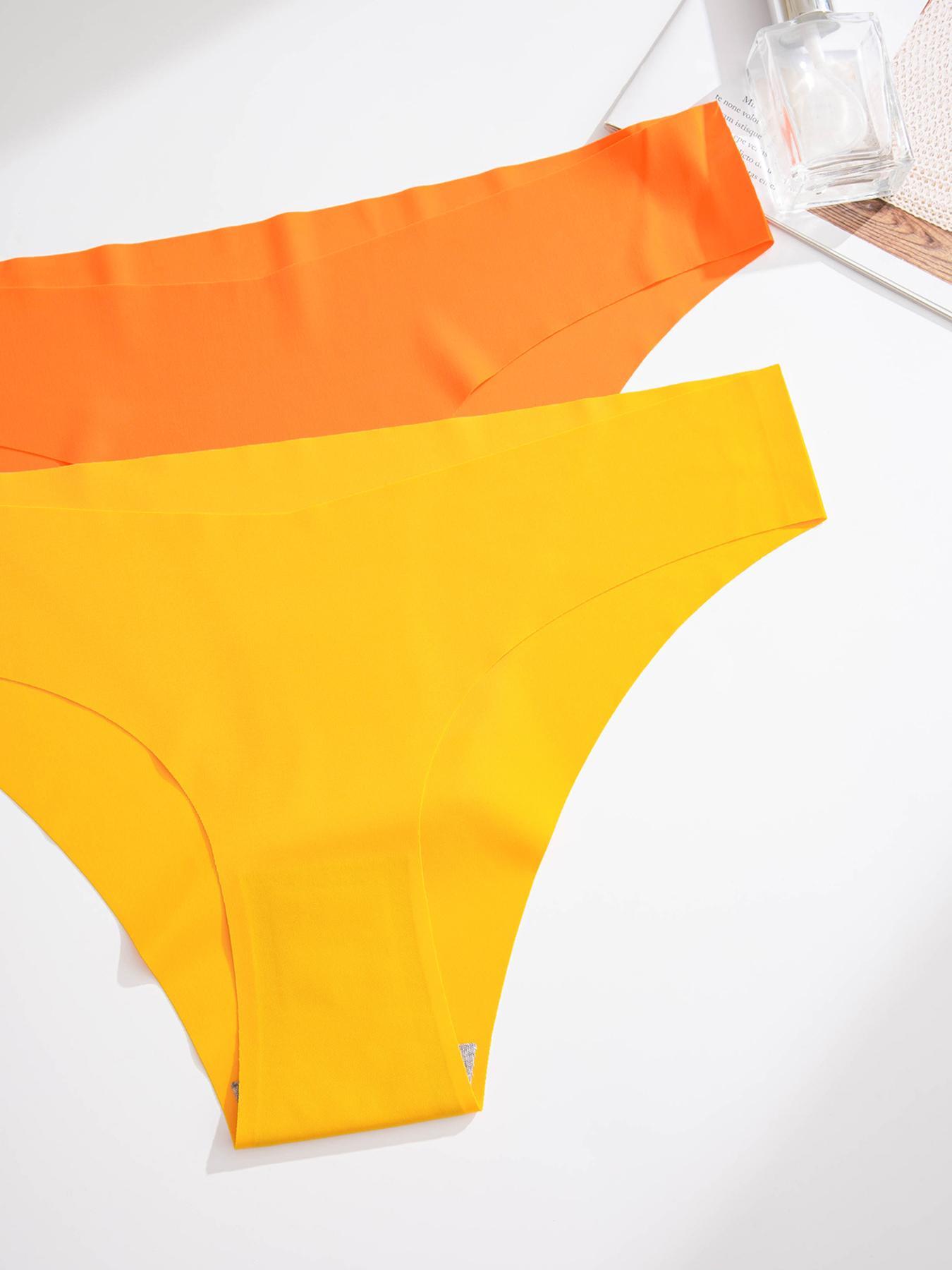 Women's 7pcs Solid Color Drop Waist Minimalist Knickers, Soft Comfy Breathable Seamless Panties for Daily Wear, Underwear for All Seasons