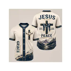 Men'S Jesus Baseball Jersey Stylish Sports, Baseball Games Father'S Day Dad And Boyfriend Spring Summer Essential July 4Th Independence Day #   TikTokMadeMeBuyIt #   TikTokShop #   USA 250 #   Independence Day
