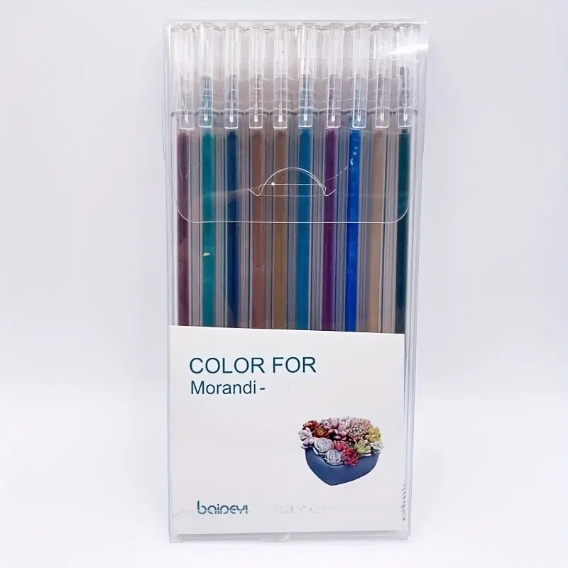 10pcs Morandi Full Color Neutral Pen Set, Multicolor Markers, Highlighter Pens, Notebook Pens, Perfect for Notes and Sketches