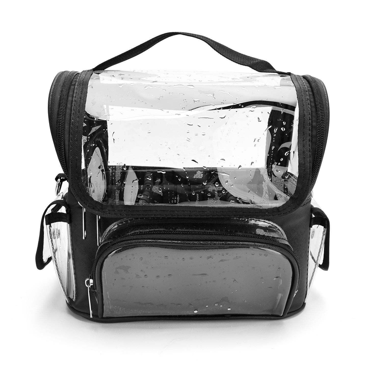 Transparent Waterproof Cosmetic Organizer Bag, PVC Fashion Travel Case for Makeup Tools, Haircutting Tool Storage, All Seasons Use
