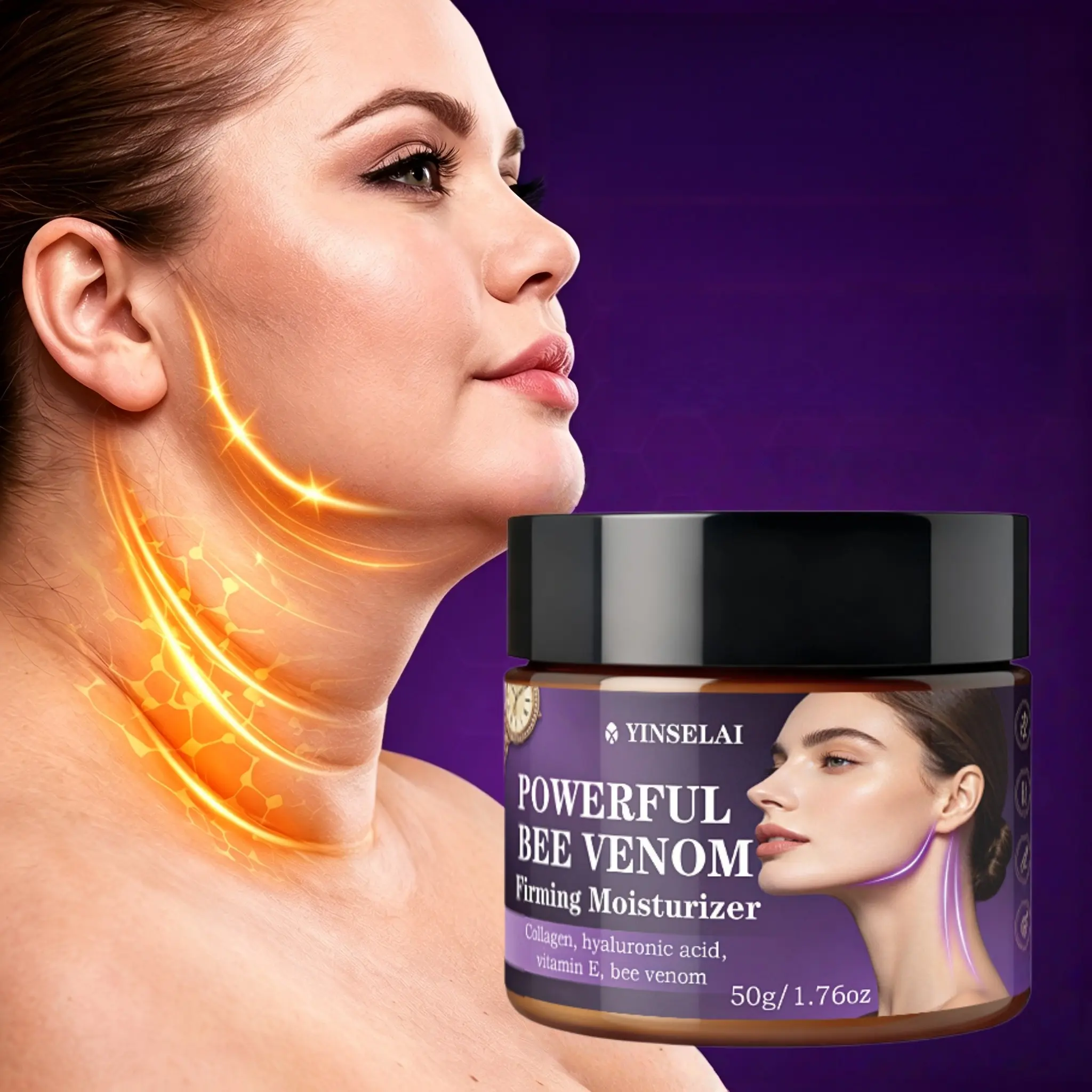 Tightening Moisturizing Cream, Reduces Wrinkles, Fights Sagging Skin, Neck Firming Balm, Anti-Gravity Care, Non-Toxic Skincare, Moisturizer