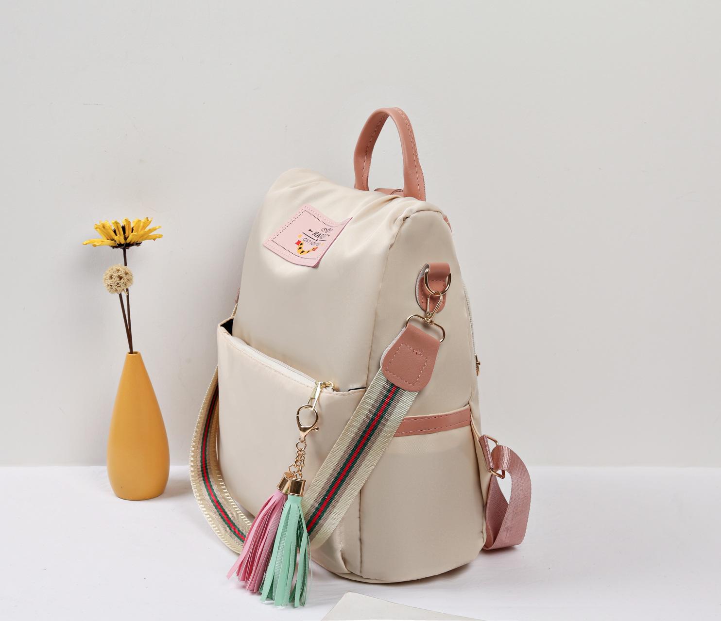 2026 New Korean Style Fashionable Versatile Anti-Theft Student Backpack for Women, Travel Canvas Backpack