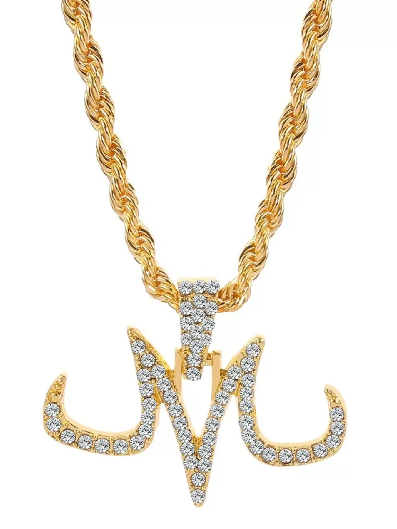 European and American Dragon Ball Dark Wizard Babidi Magic Control M Pendant, Hip Hop Necklace, Unique Fashion Accessory