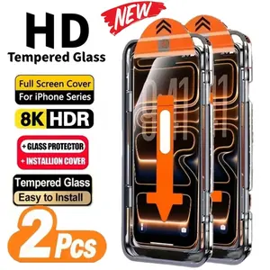 8k Hdr Full Screen Tempered Glass Film for iPhone X/XS/XR/11/12/13/14/15/16/17 Pro/pro Max, Anti-Fingerprint, Bubble-Free, Easy Installation