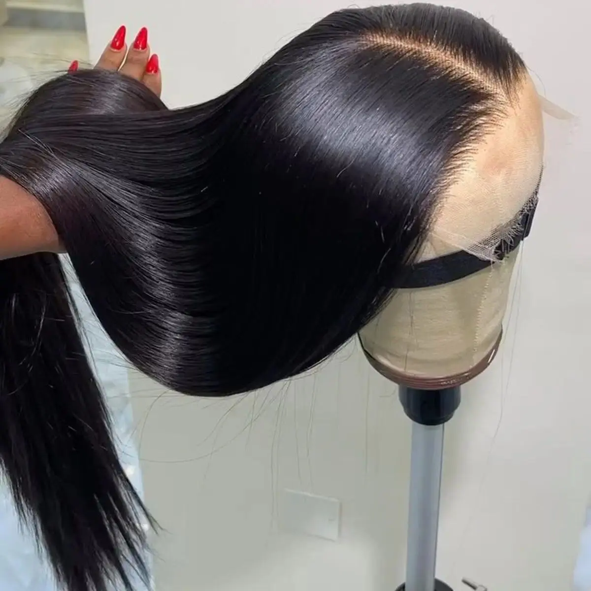 Straight 13X4 HD Lace Frontal Wig 613 Honey Blonde 99J Pink Color Synthetic Wigs For Women Preplucked Bleach Knots Glueless