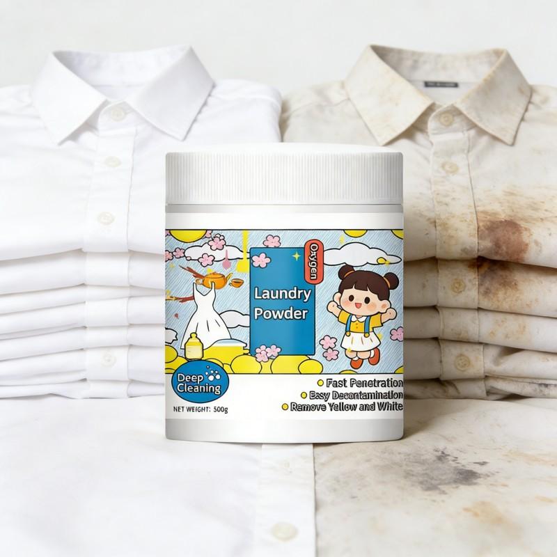 Multi-Purpose Oxygen Cleaner Deep Cleans Sneakers, Laundry, & Stains, Effective Stain Removal ,Color Brightening Formula, Effective for All Fabrics Color-Safe Laundry Booster Powder | Erases Yellowing, Wine, Grease, Makeup