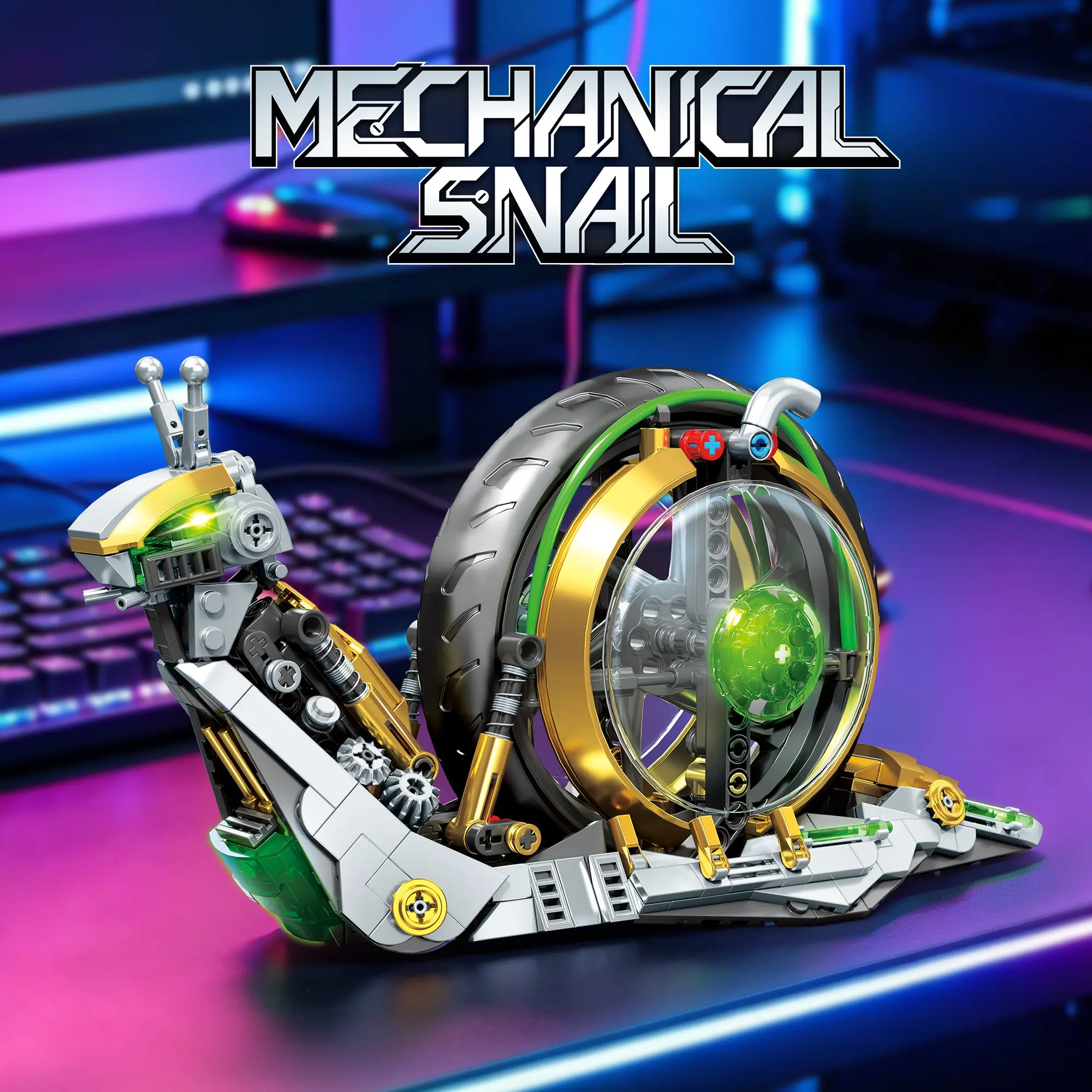 458pcs building blocks, mechanical style building block ornaments, cyberpunk style collectibles, hands-on ability development, adult building block toys, holiday gifts, birthday gifts