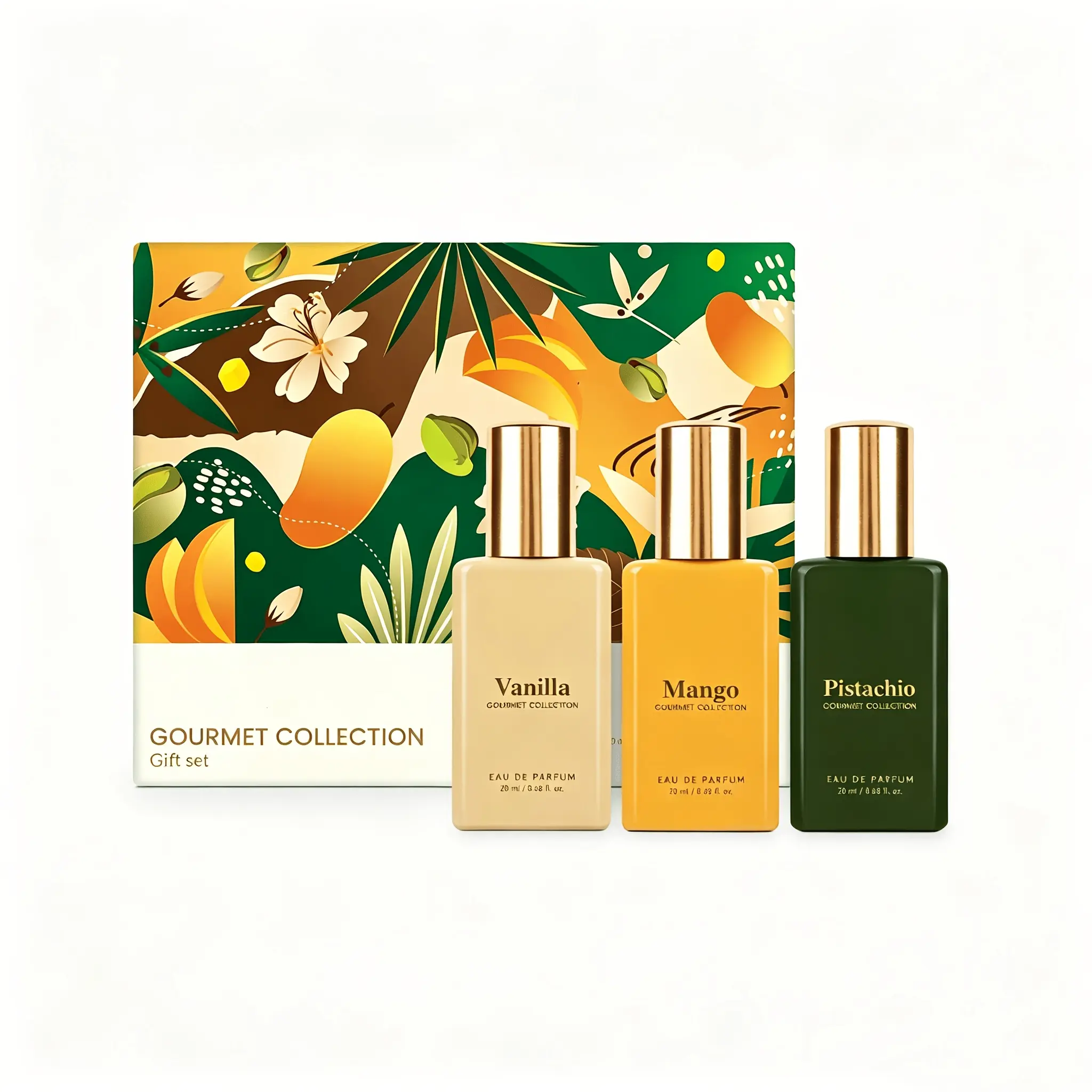 Women's Premium Fragrance Gift Set, 3-Piece Perfume Collection, featuring sweet scents of vanilla, mango, and almond, long-lasting fruit and dessert-inspired fragrances,  suitable for daily wear, Halloween gift, Christmas gift