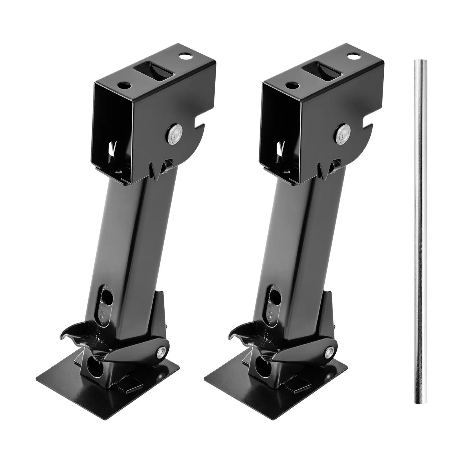VEVOR Telescoping Stabilizer Jack, 2PCS Telescoping Folding Trailer Jack, Trailer Swing Down Stabilizer Jack for RV Trailer, Supports 1000lbs Capacity Each, Adjustable from 11.7 inch to 18.2 inch