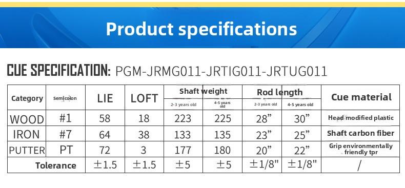 Children's Plastic Golf Club - Driver (No.1 Wood) - Beginner Practice Equipment for Boys and Girls - Ultra-Light Carbon