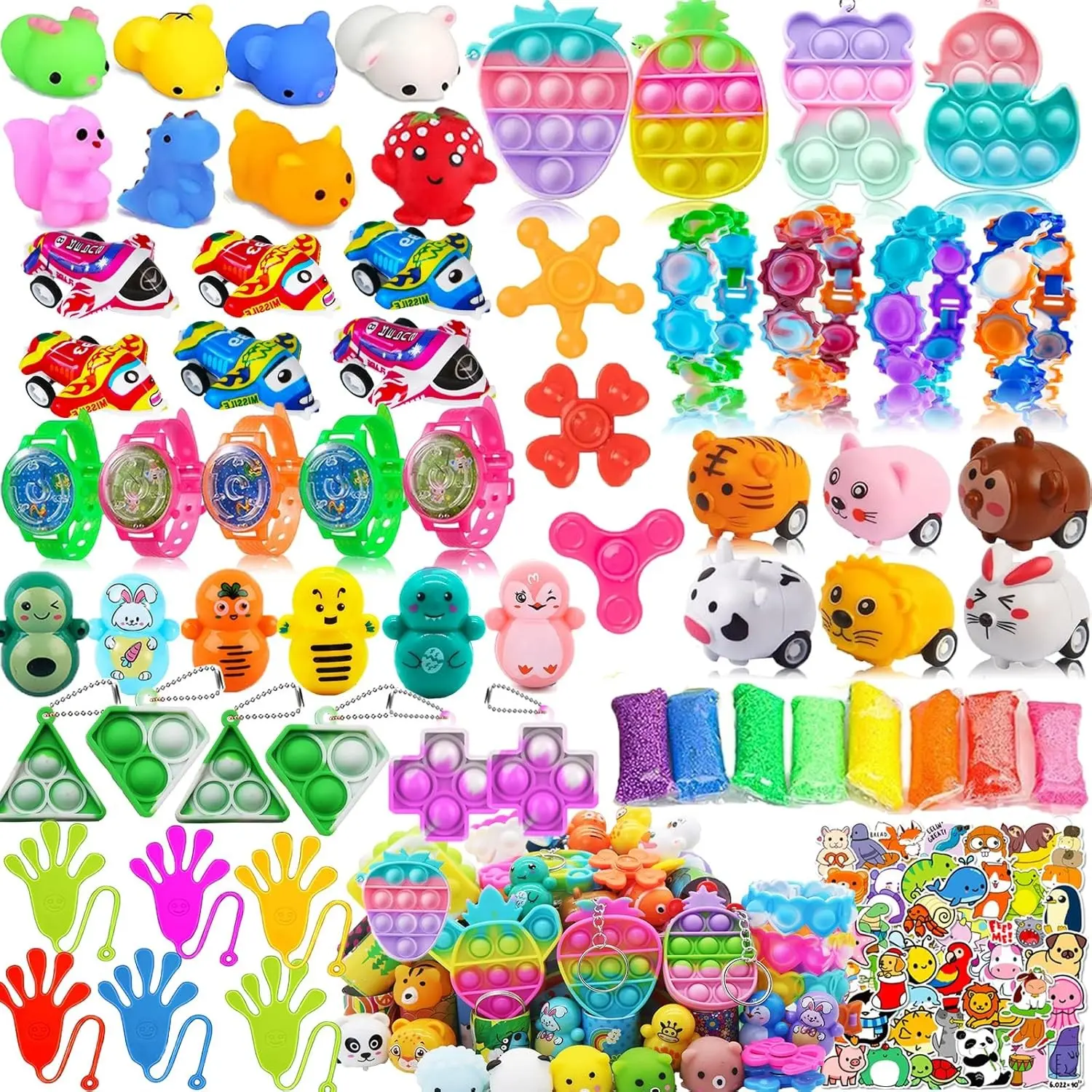 128 Pcs Fidget Party Favors for Kids, Easter Egg Fillers, Pinata Stuffers, Treasure Box Toys, Classroom Prizes, Goodie Bag Stuffers for Boys Girls