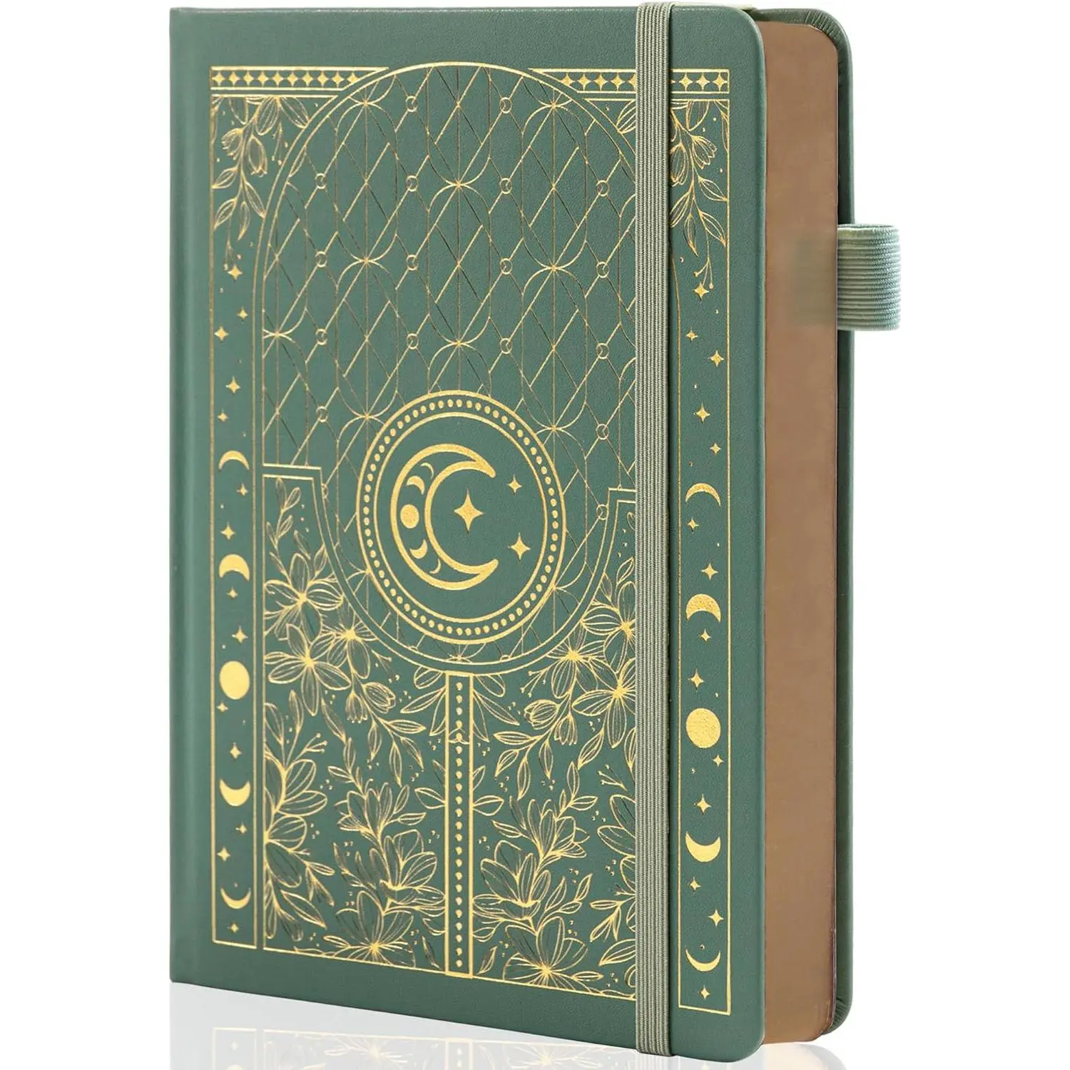 Modern A5 Dotted Journal Notebook - Hardcover Synthetic Cover, 160gsm Thick Paper, 190 Numbered Pages, 5.8x8.3in, for Journal Writing & Work Use