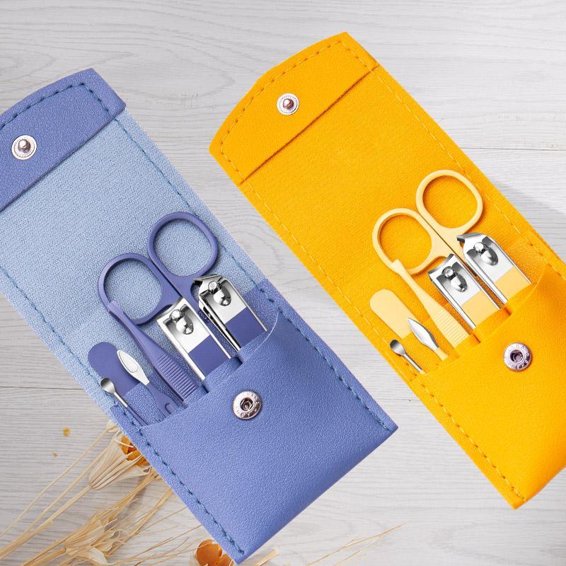 Professional Manicure Set With Storage Case, 7 Counts/set Portable Nail Clipper Set, Multifunctional Nail Care Tool For Home & Travel