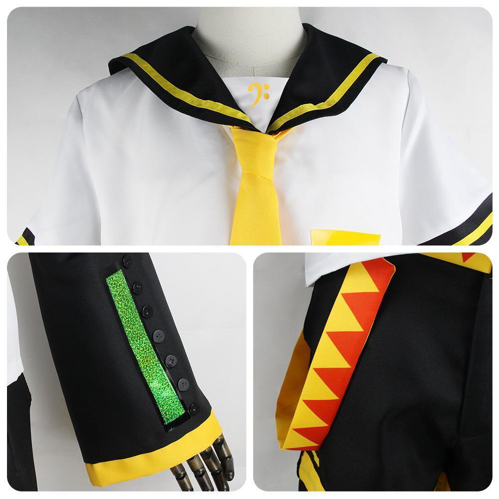 Anime Rin Len Cosplay Costume Len Rin Cosplay Len Costume Kagamine JK Uniform for Halloween Comic Con Outfits # 1 # W.