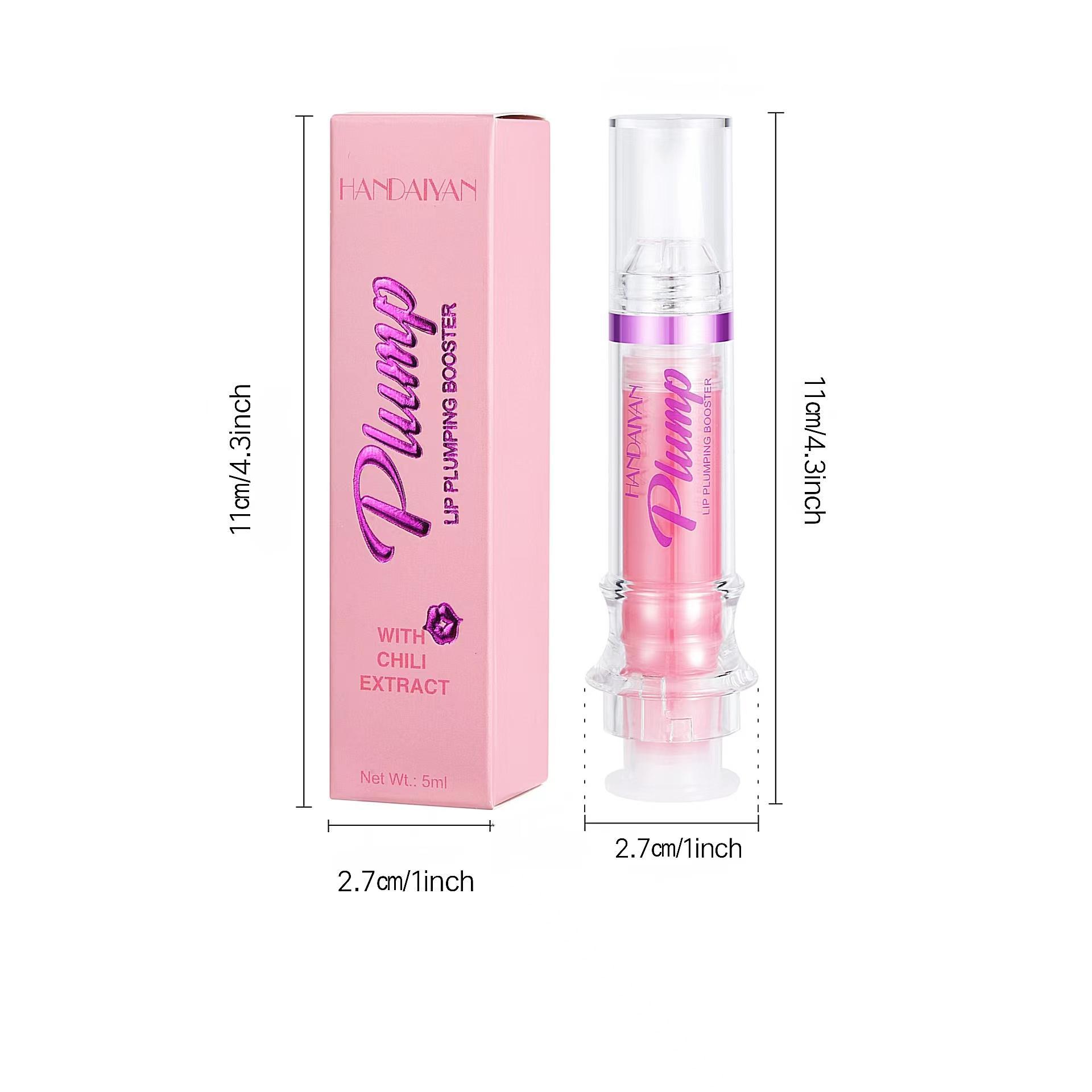 Mirror Finish Plump Lip Gloss, Radiant Makeup Effect, Spring Press Design, Multiple Jelly Colors Available, Single Item Liquid Form