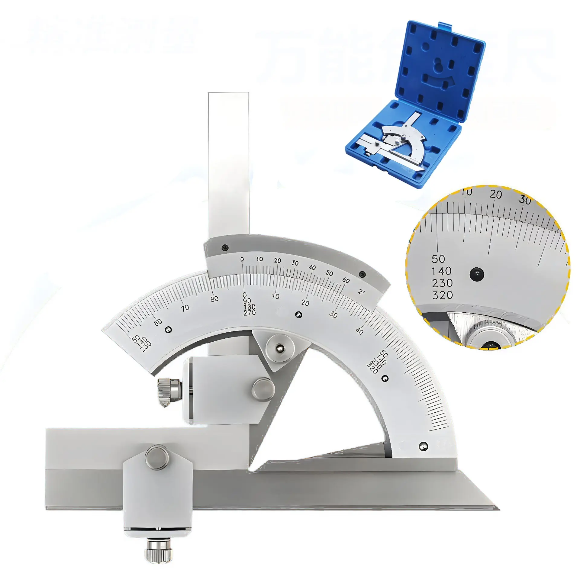 High Precision Angle Ruler, 320 Degrees Multifunctional Universal Angle Ruler, Industrial Protractor Gauge Angle Measuring Instrument Tool, Measuring Tools