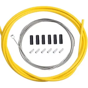 Bicycle Cycling Shifter Cable Housing Kit Set for Road Mountain Bike, Includes 2 x 1.8m Shift Cables 1 x 3m 4mm Shift Housing 8 Ferrules 12 Cable End Caps