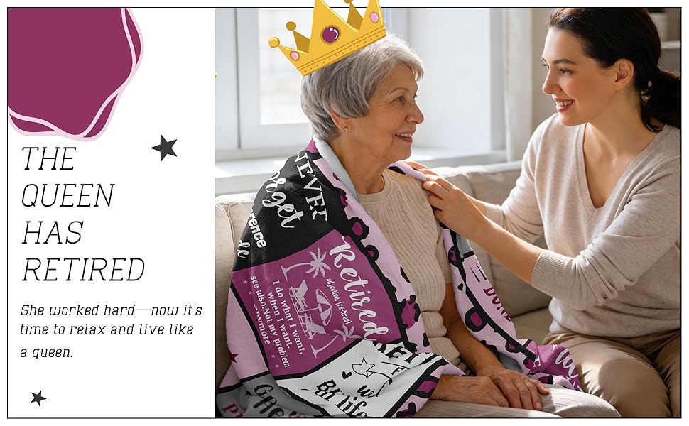 Retirement Gift for Woman - Retired Gifts for Women/Teacher/Coworker/Nurse/Retirees 2026 - Farewell Going Away Goodbye Gifts for Coworkers - Retirement Party Decorations Blanket 50''x60''