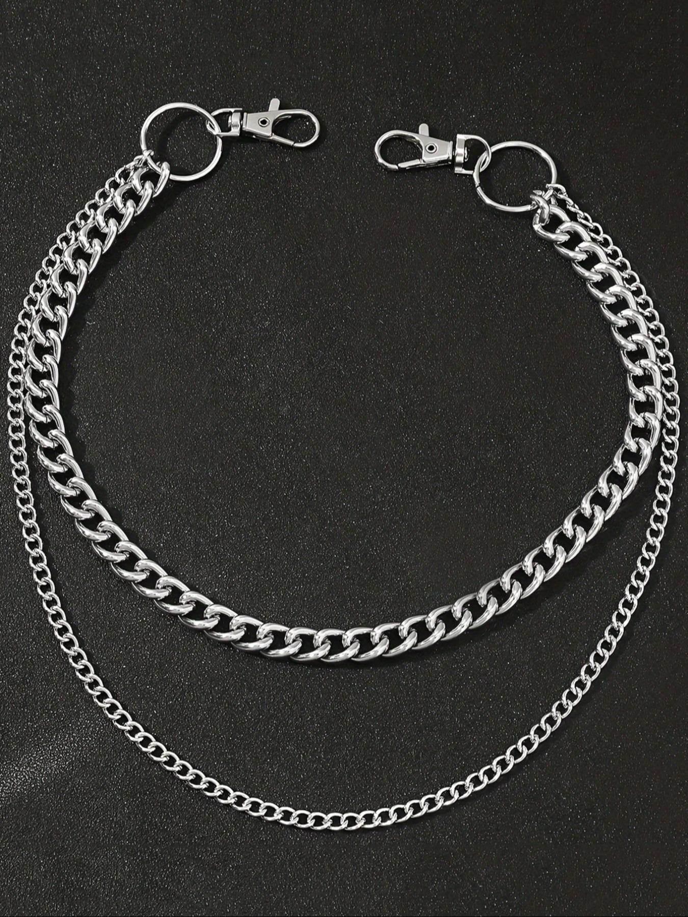 Men's Fashion Double Layer Pants Chain, Casual Pants Chain for Jeans Trousers, Fashion Pants Chain for Party, Daily Clothing Decor, Trendy All-match & Exquisite Pants Chain for Gift