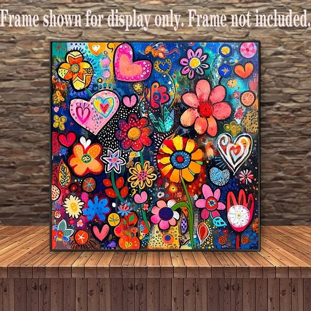 Flower Pattern DIY Diamond Arts Colorful Painting Kit without Frame, DIY 5D Diamond Arts Colorful Painting Kit, Wall Art Decor for Home Living Room Bedroom, Handmade, Handicraft