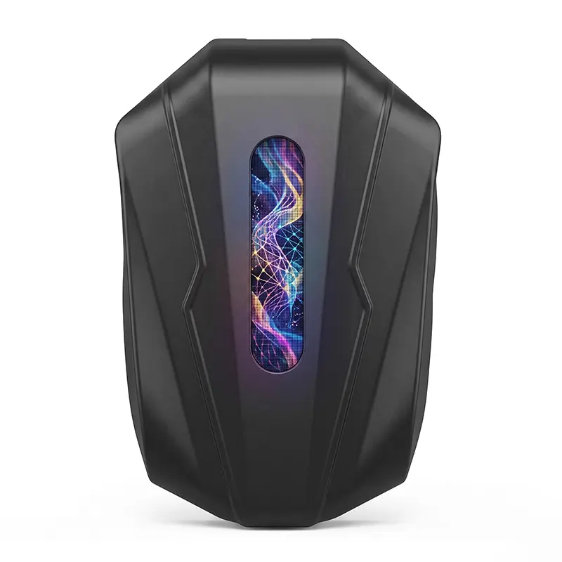 Bluetooth LED Knight Look Hard Shell Backpack - Smart Programmable Screen, Extra Large, Fits Helmet & 17.3" Laptop, Men's Motorcycle Biker Riding Gear (Power Bank Not Included)