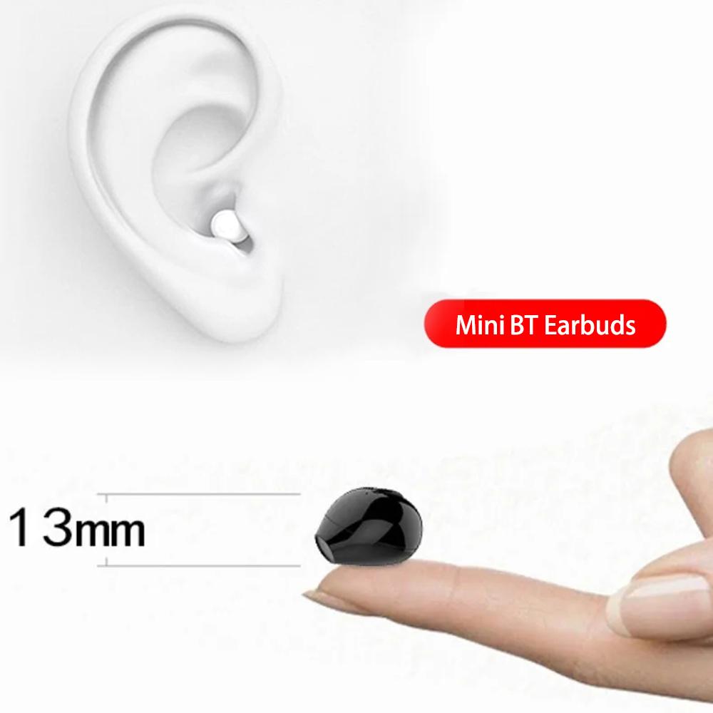 Mini Wireless Bluetooth TWS Headphones with Mic, In-Ear Earbuds for HD Calls, Sports, Gaming, Long Standby, Comfortable Sleep Headsets