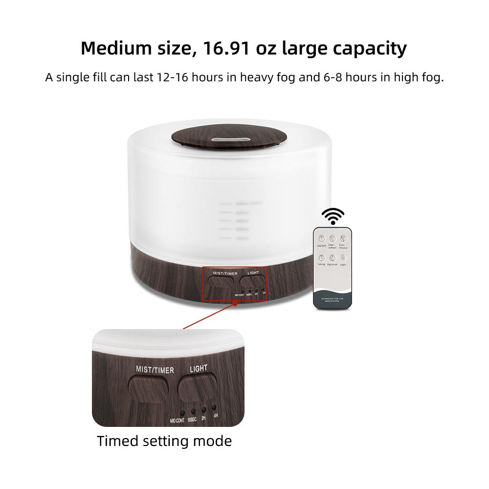 16.91oz Essential Oil Diffuser, Aromatherapy, Humidifier, Soothing LED Lights, 6 Oils Included 16.91oz Essential Oil Diffuser, Aromatherapy, Humidifier, Soothing LED Lights, 6 Oils Included