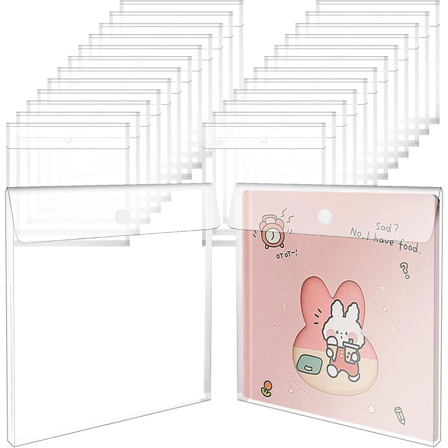 24Pcs Scrapbook Paper Storage 12 x 12 Paper Storage Top Loading Plastic Scrapbook Storage Box Clear Scrapbook Paper Organizer for Holding Scrapbook Paper Photos Vinyl Sheets Files