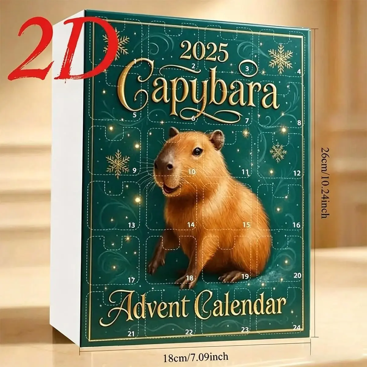Capibara Christmas Tree Decoration, Flat Acrylic Ornament, Perfect Gift, Festive Holiday Decor, Durable & Stylish Design