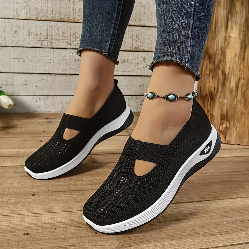 Rain Core | Lightweight & Comfortable Women's Breathable Knit Slip-On Sneakers | Beige Design, All-Season Low-Top Casual Footwear with Extended Size Options Rain Core | Lightweight & Comfortable Women's Breathable Knit Slip-On Sneakers | Beige Design, All-Season Low-Top Casual Footwear with Extended Size Options