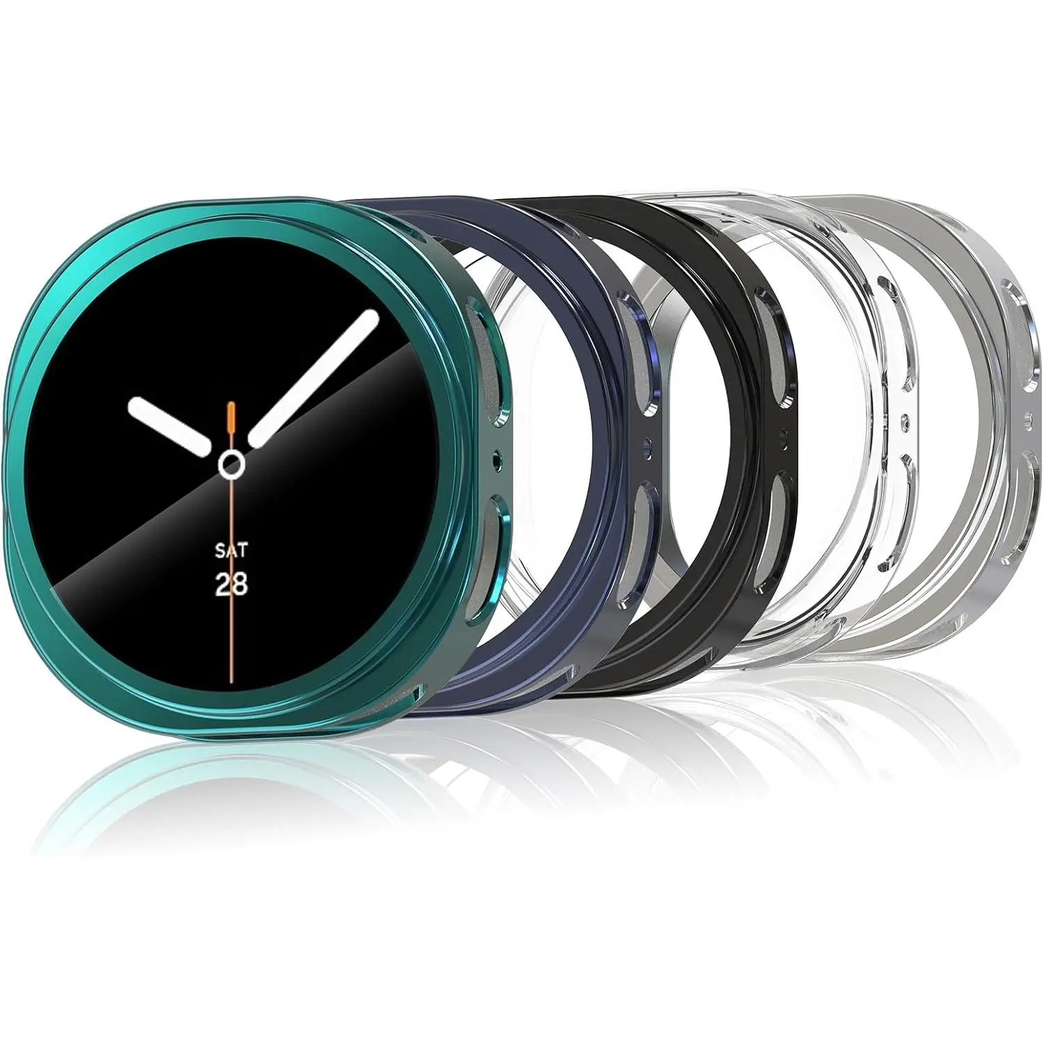 5-Pack Case Screen Protector Compatible with Galaxy Watch 9/8 44mm