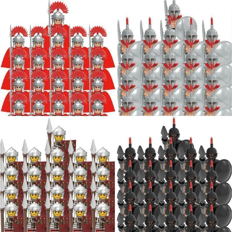 Medieval-Themed Building Bricks Blocks with Diverse Builds, Minifigures (Castle Knights, Spartan Warriors, Crusaders, Roman Legion Infantry, Cavalry) for Imaginative Role-Playing, 2026 Hot Toy
