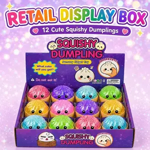 Bestseller 12-Pack Flashing Dumpling Soft Toy Box, Randomly Selected Surprises, Stress Relief, Unisex, Ideal for Kids' Fun and Comfort