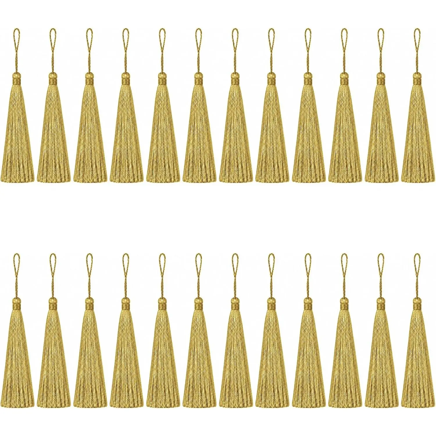 24 Pack  Bookmark Tassels, 5 Inch Soft Silky Tassels with Loops