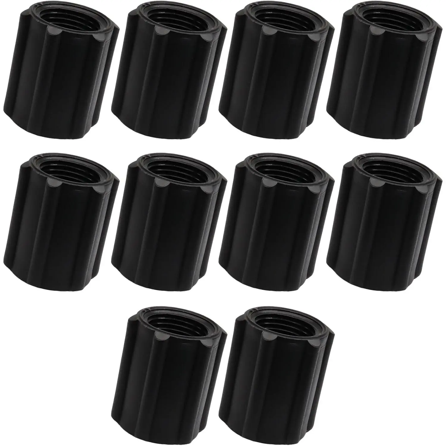 10-Count 1/2-Inch Double Female Double Threads NPT Standard Coupling, Outdoor Sprinkler Pipe Fitting for Garden Lawn Irrigation Pipe Connection