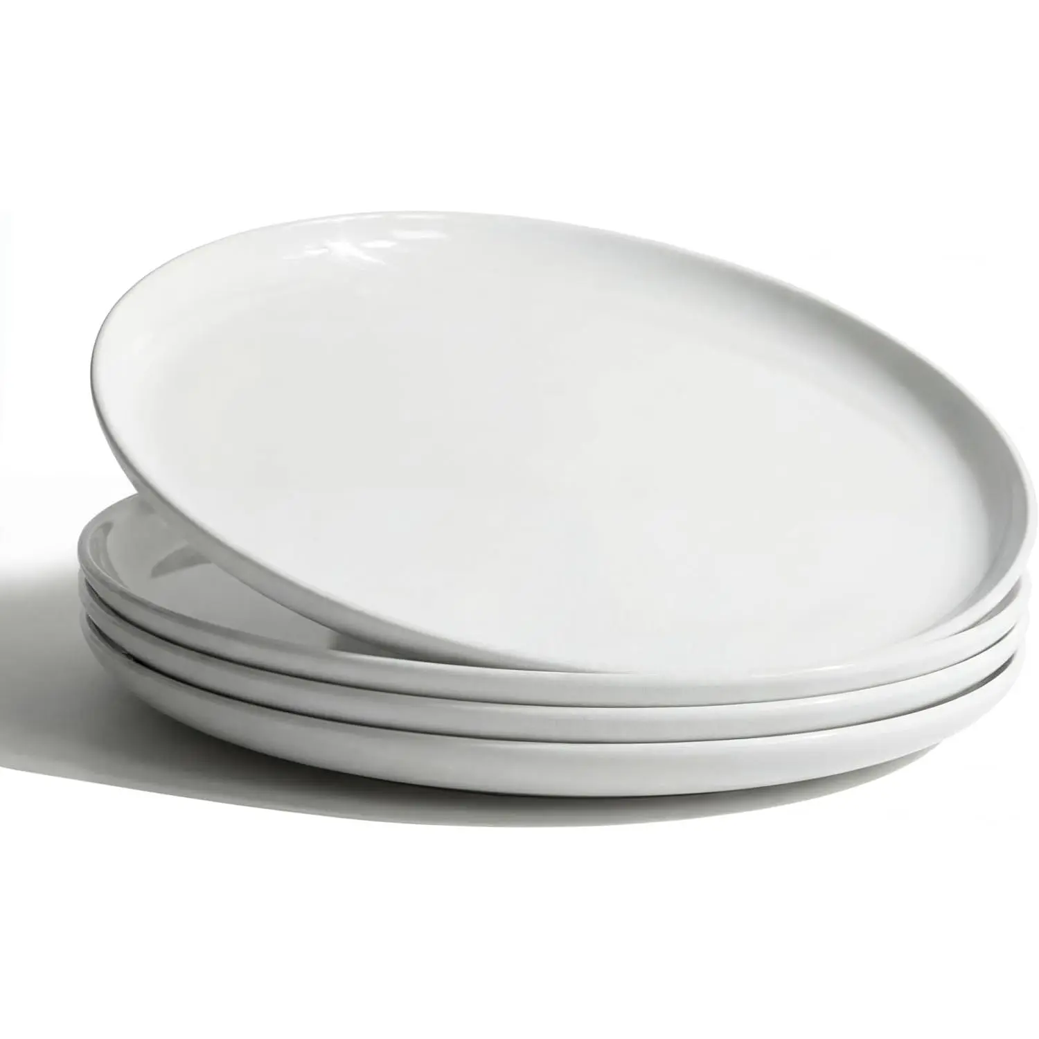 Dinner Plates Set of 4-9 Inch Melamine Modern Flat Plates, Durable & Lightweight - Indoor & Outdoor Use,  for Everyday Meals, BBQs, Weddings, Dishwasher Safe