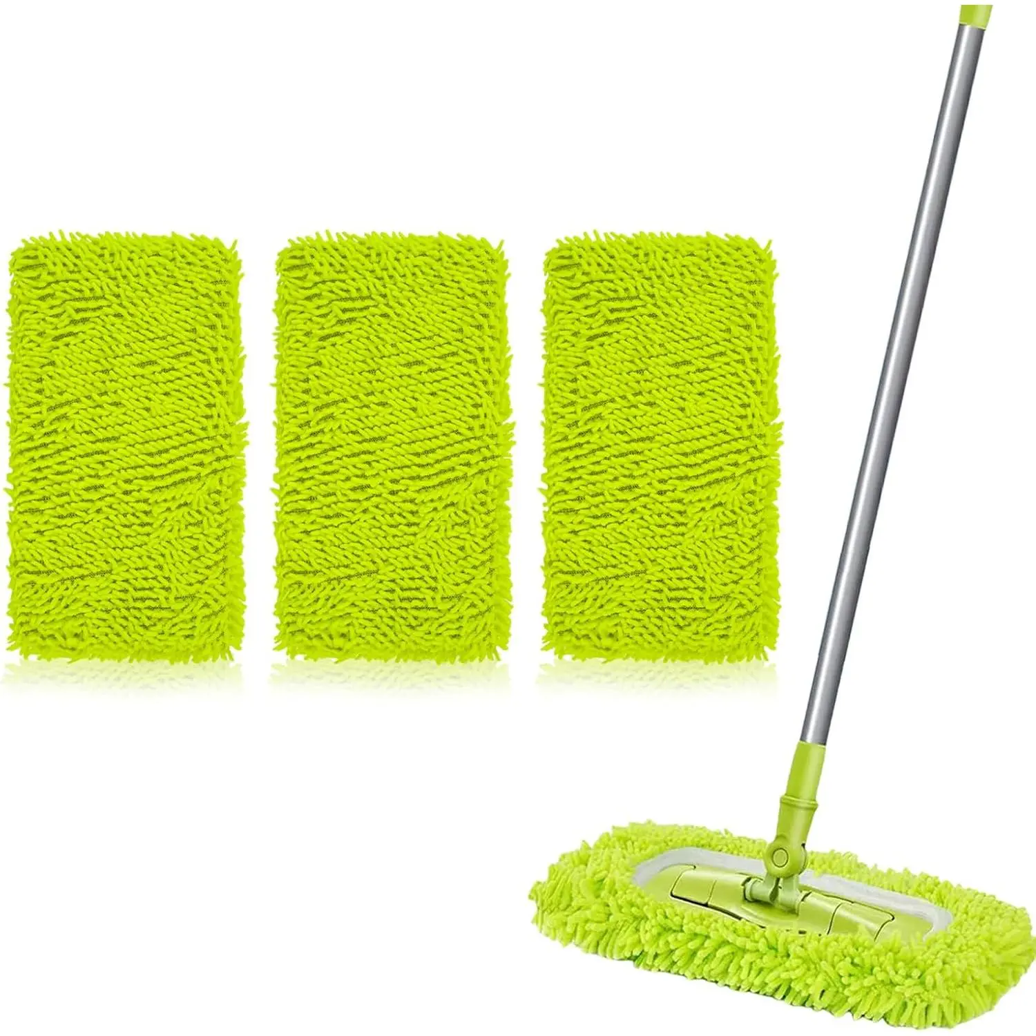 Microfiber Mop Pads 3 Pack,Compatible with  Sweeper Mop,  Dry Sweeping Cloths and Wet Mopping Cloths Sweeping for Surface/Hardwood Floor Cleaning