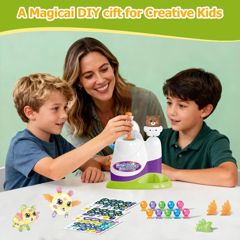 DIY Animal Balloon Maker Craft Kit for Kids | 60 Balloons, 134 Accessories | Magic Sticker Balloon Set, Build Multiple 3D Models | Valentines Day, Birthday & Party Gift for Boys and Girls