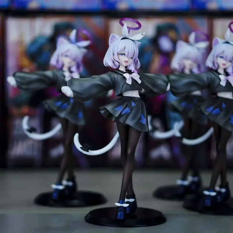 New Blue Archive Cat Ear Arona Anime Girl Figure Collectible Pvc Statue Trendy Toy Desktop Decoration Gift For Anime Collectors