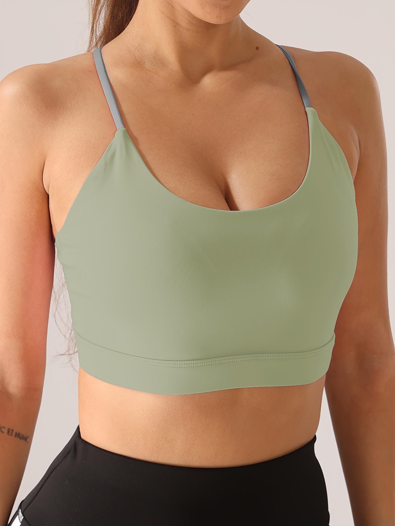 Women's Patchwork Print Sports Bra, Casual Comfortable Breathable Racerback Crop Sports Top for Yoga Gym Workout, Ladies Sportswear for All Seasons, Activewear, Yoga Clothes, Fitness Clothes