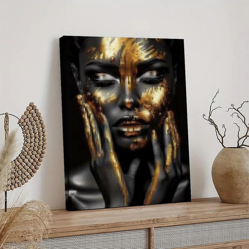 African Queen Portrait Poster Canvas Wall Art Home Decorative Prints Fade-Resistant Canvas Print Various Size for Home Gym Office Wall Decor