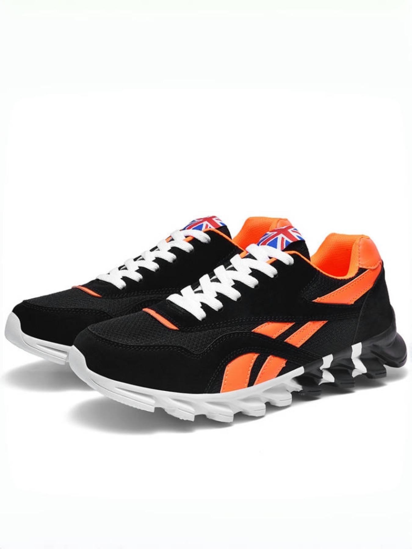 Fashionable Large Size Men's Sports Running Shoes, Sports Athletic Shoes, Blade Sole Design, Multiple Colors, Comfortable and Durable, Suitable for All Seasons