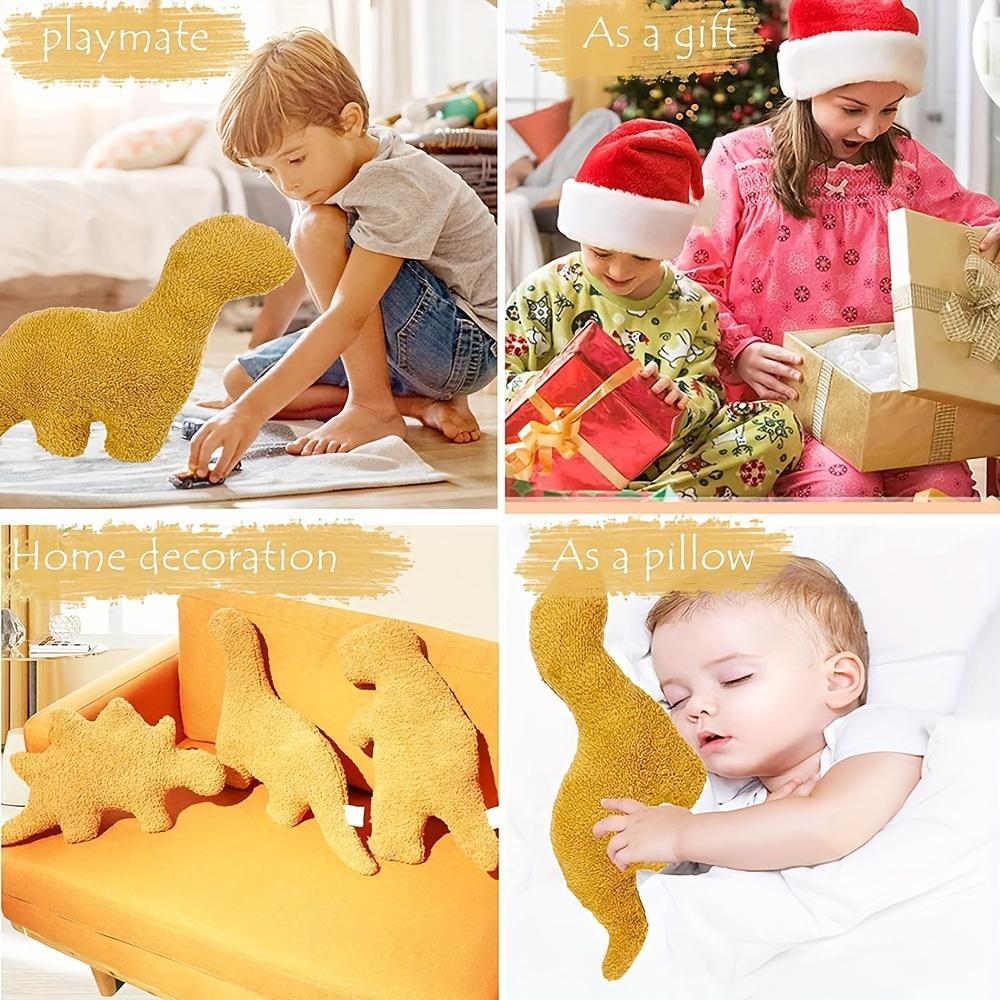 Dinosaur Design Plush Toy Set, 1 Stegosaurus Stuffed Toy with 3 Small Dinosaurs, Super Soft Fluffy, Cute Plushies for Teens, Pets and Adults, Gift Men and Women, Soft Stuffed Animal