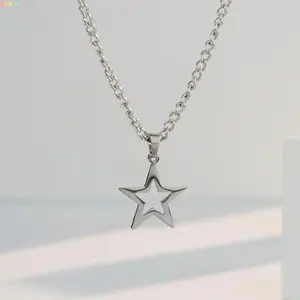 Titanium Star Necklace - Y2K Style Minimalist Chain with Durable, Lightweight Unique Star Pendant for Trendy Fashion (Sports & Outdoor Accessory Complement)