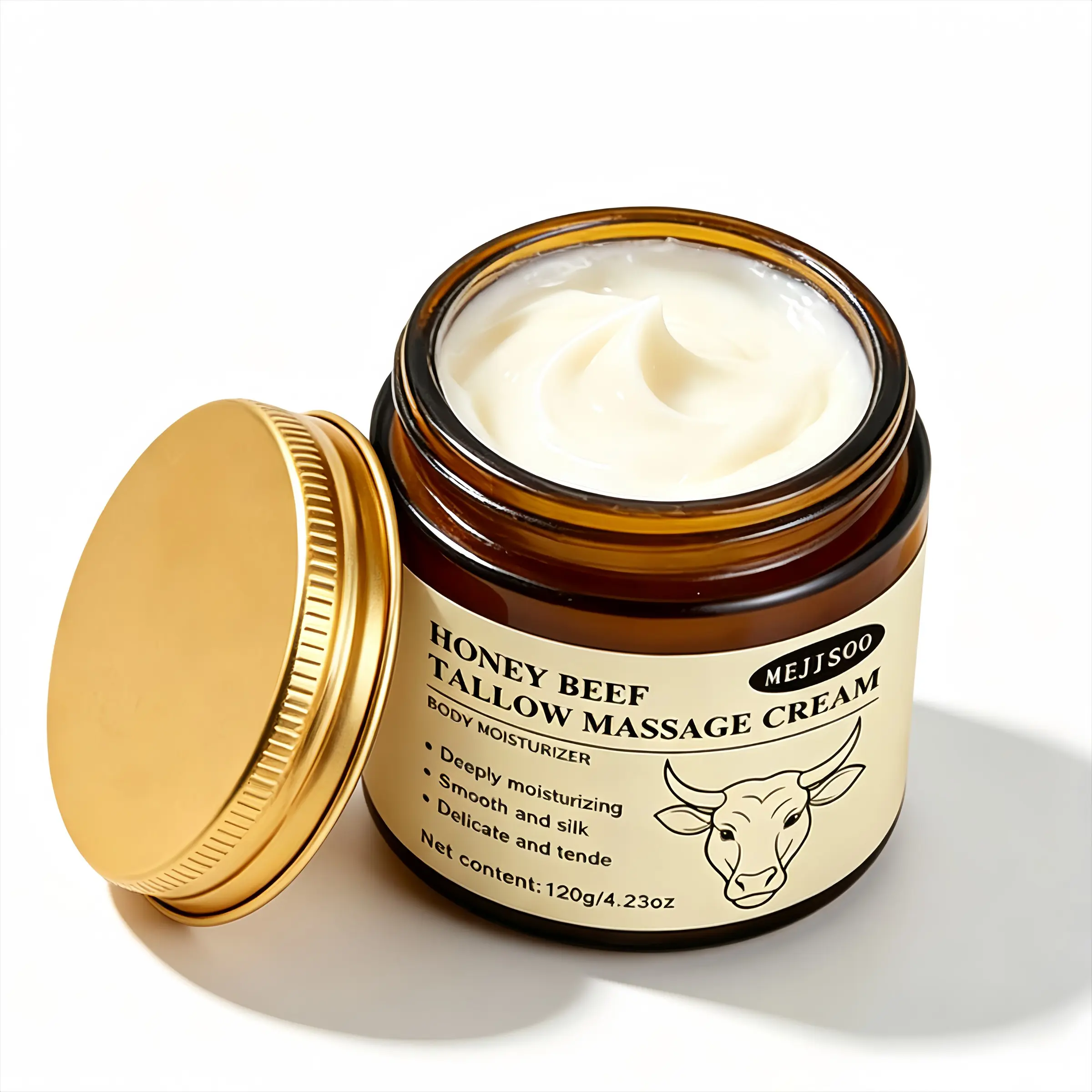 Whipped Grass-Fed Beef Tallow Honey Balm - 4 .23Oz,Moisturizing Cream for Soft, Smooth Skin - Handmade Moisturizer - Hydrating, Gentle Nourishing, comfort, moisture boost cream, luminous firming cream, body care, hydrating dry skin