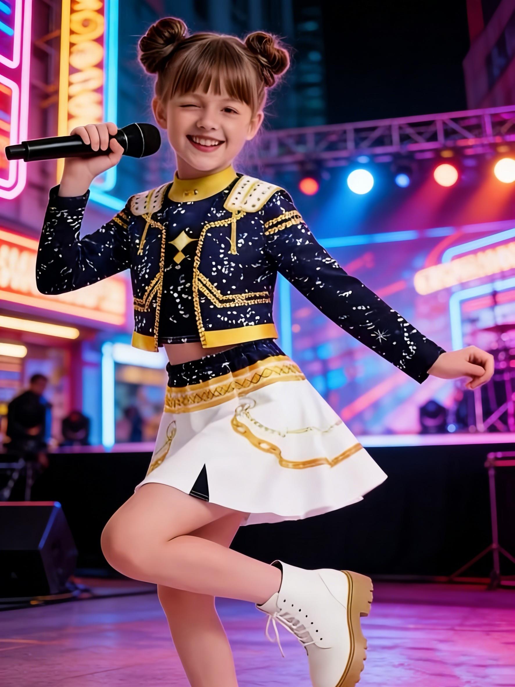 3-piece Kpop outfit, suitable for boys and girls, children's Kpop performance costume, vocal stage costume, idol singer white party girl group stage costume, Halloween festival costume, cheerleader dance uniform