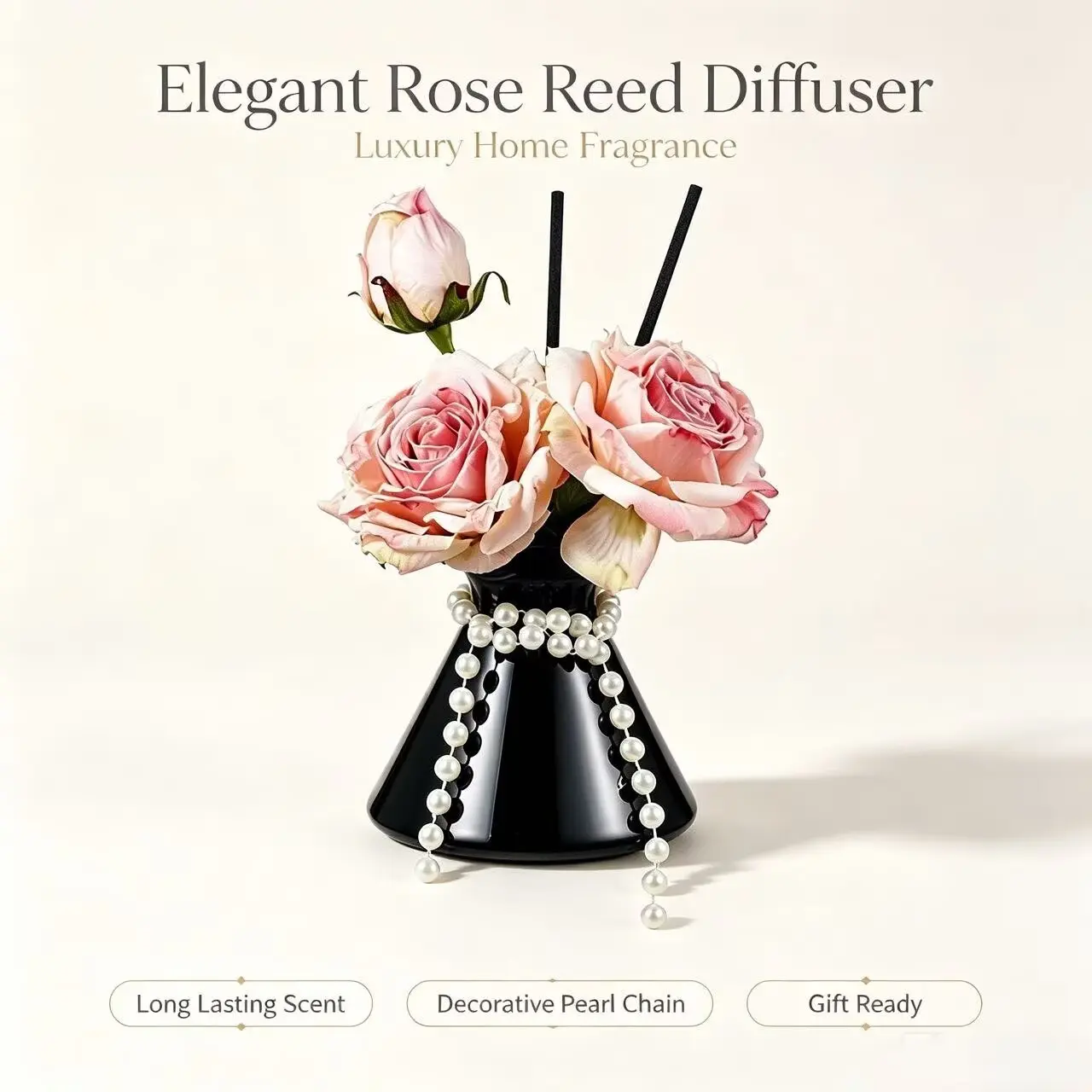 Bedroom Floral Scent Diffuser, Elegant Home Decor Aromatherapy, Long Lasting Fragrance, Gift for Her, Housewarming Present