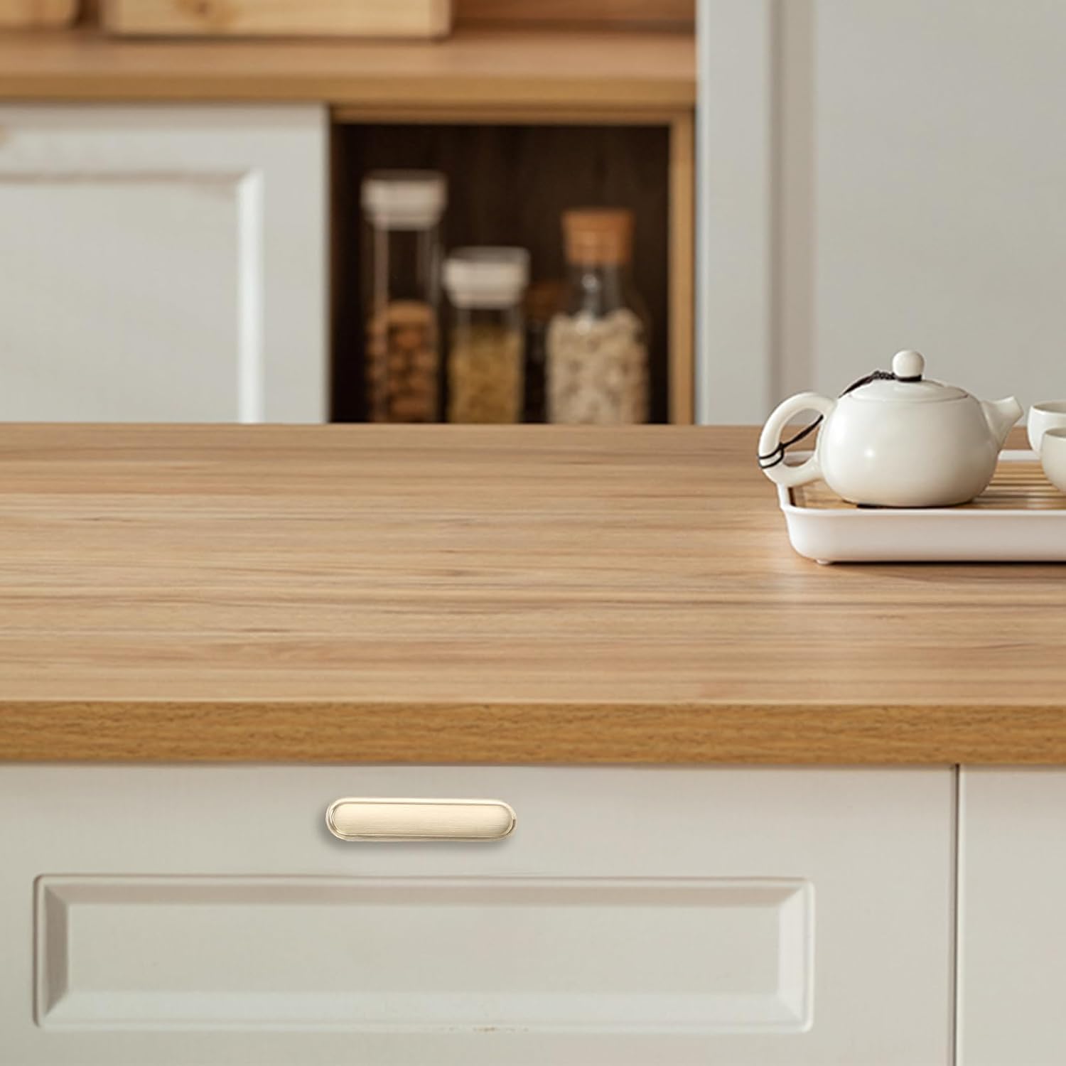 10 Pack Brushed Brass Kitchen Cabinet Drawer Pulls Solid Brass Drawer Knobs Dresser Knobs Kitchen