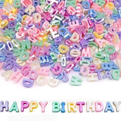 Bead set, about 455 pieces, about 15mm larger letters A-Z mixed plastic shaped loose beads, for making jewelry like bracelets and necklaces Acrylic Beads Beading Supplies